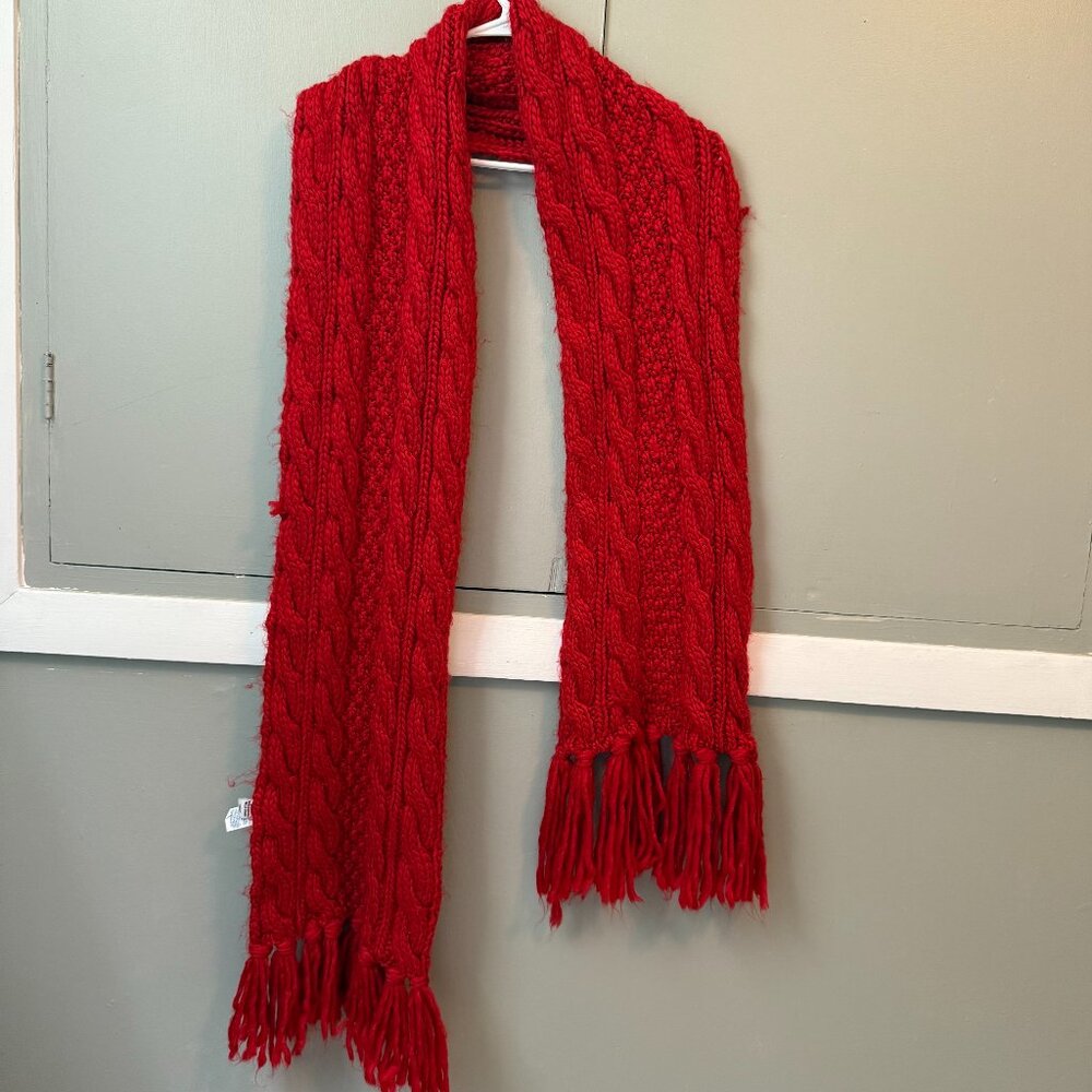 Red Woven Large Scarf